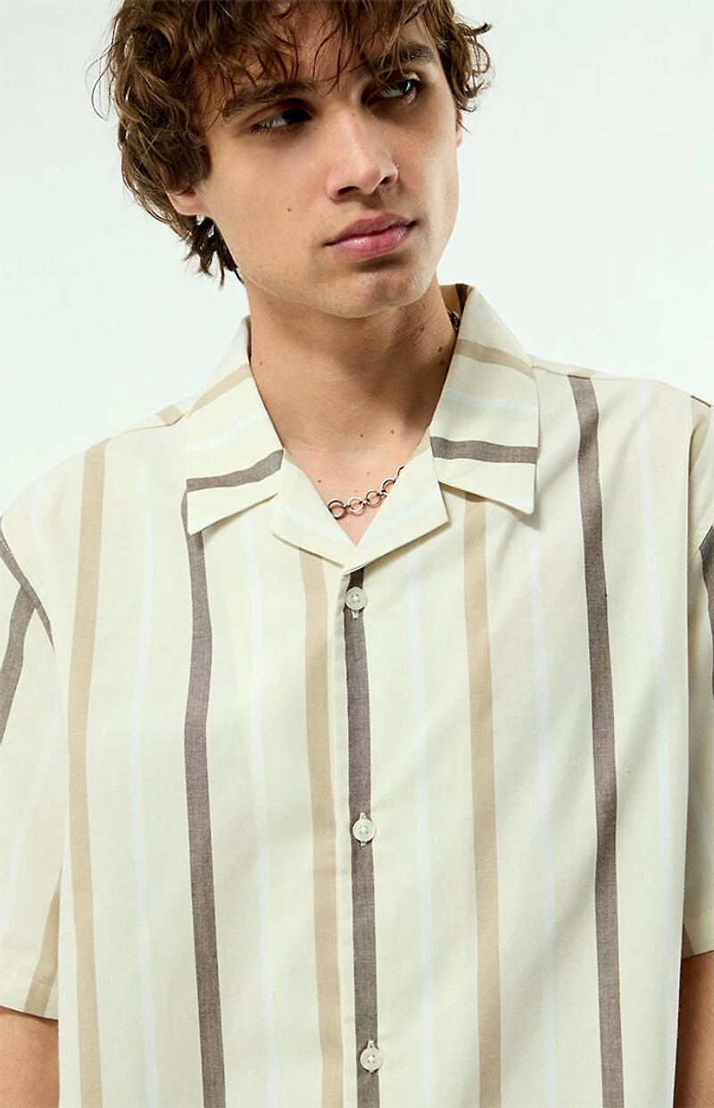 Pacsun Smoke Striped Camp Shirt