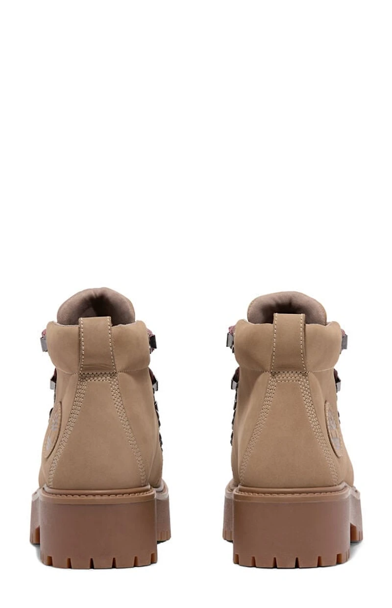 Timberland Women's Beige Nubuck Stone Street Mid Lace-Up Boots