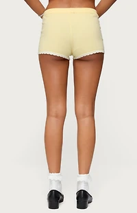 Edikted Leila Scalloped Knit Shorts