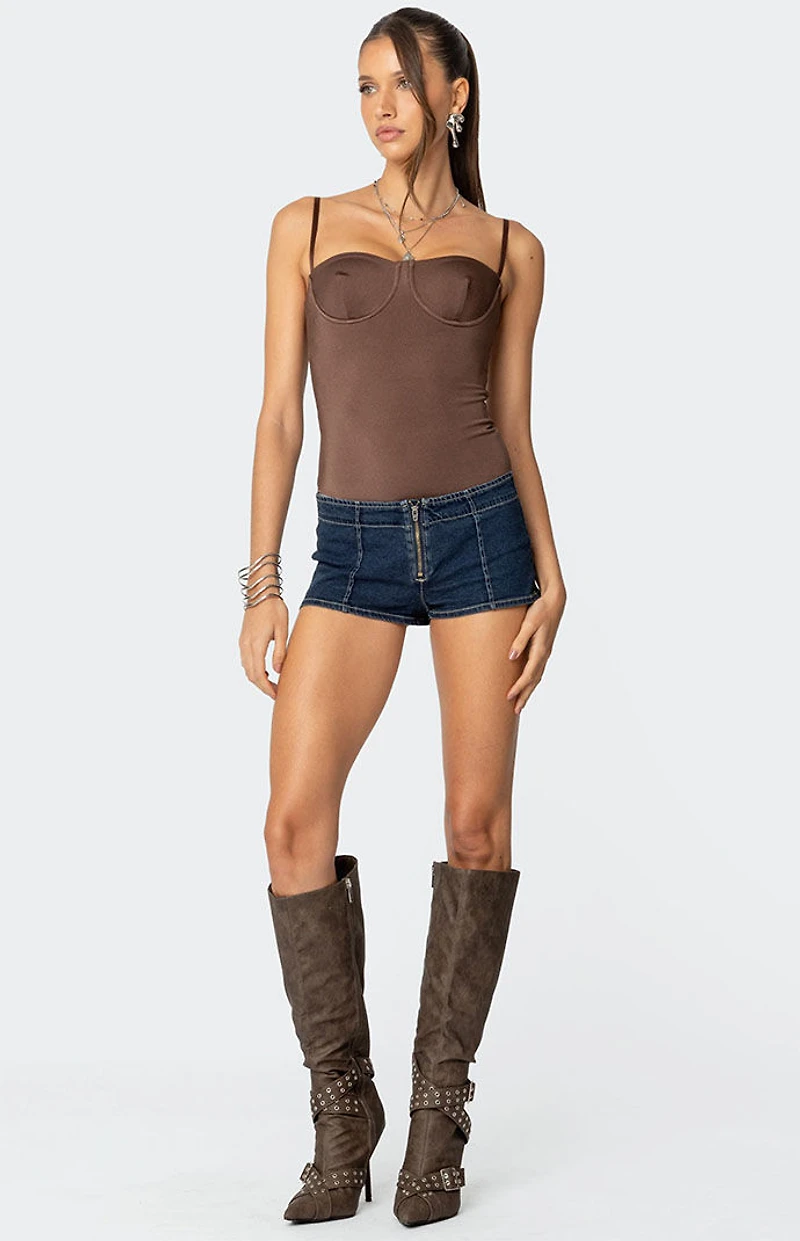 Edikted Laurel Shiny Cupped Bodysuit