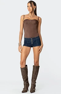 Edikted Laurel Shiny Cupped Bodysuit