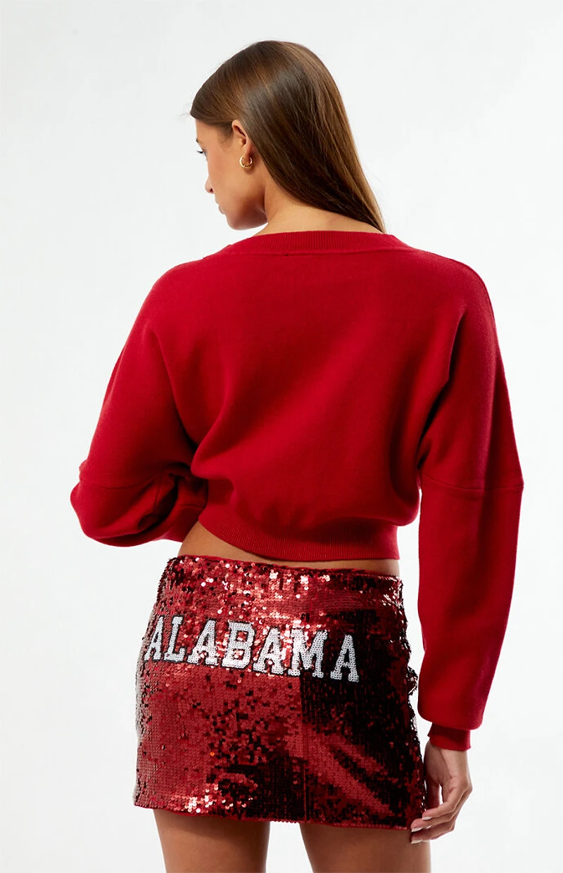 HYPE & VICE Alabama Crimson Tide Sequin Mini Skirt