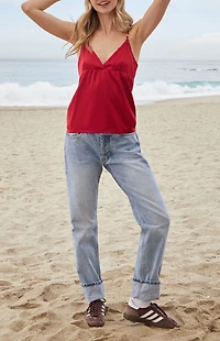 John Galt Red Edith Tank Top