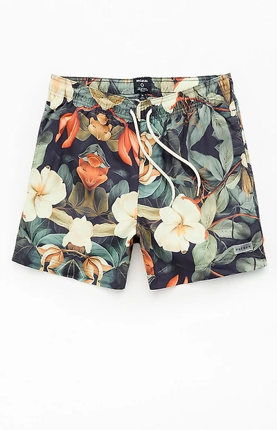 Pacsun Flores AOP 4.5" Swim Trunks