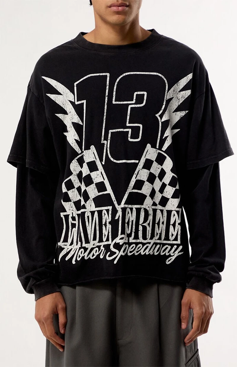 Pacsun Born Free 2fer Long Sleeve Layered T-Shirt