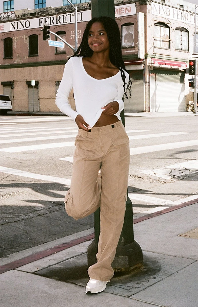 John Galt White Josephine Long Sleeve Top