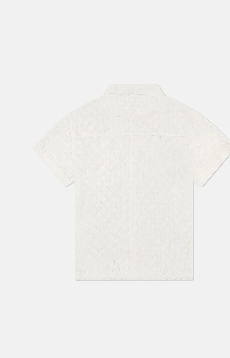 WeSC White Mesh Camp Shirt