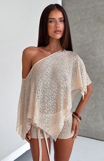 Tiger Mist Fern Crochet Poncho