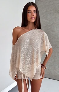 Tiger Mist Fern Crochet Poncho