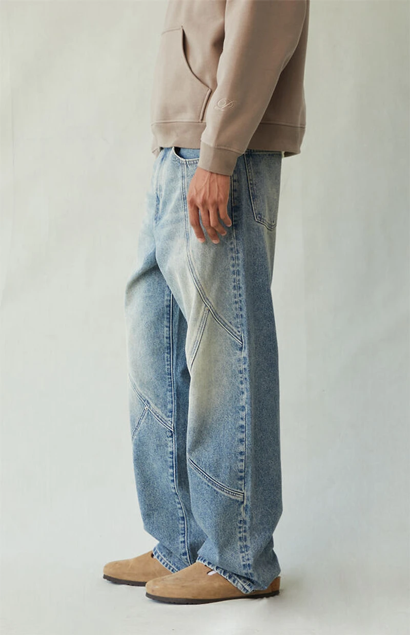 Pacsun Dylan Baggy Jeans Seamed Medium Blue