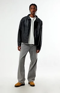 Pacsun Black Faux Leather Billie Gas Jacket