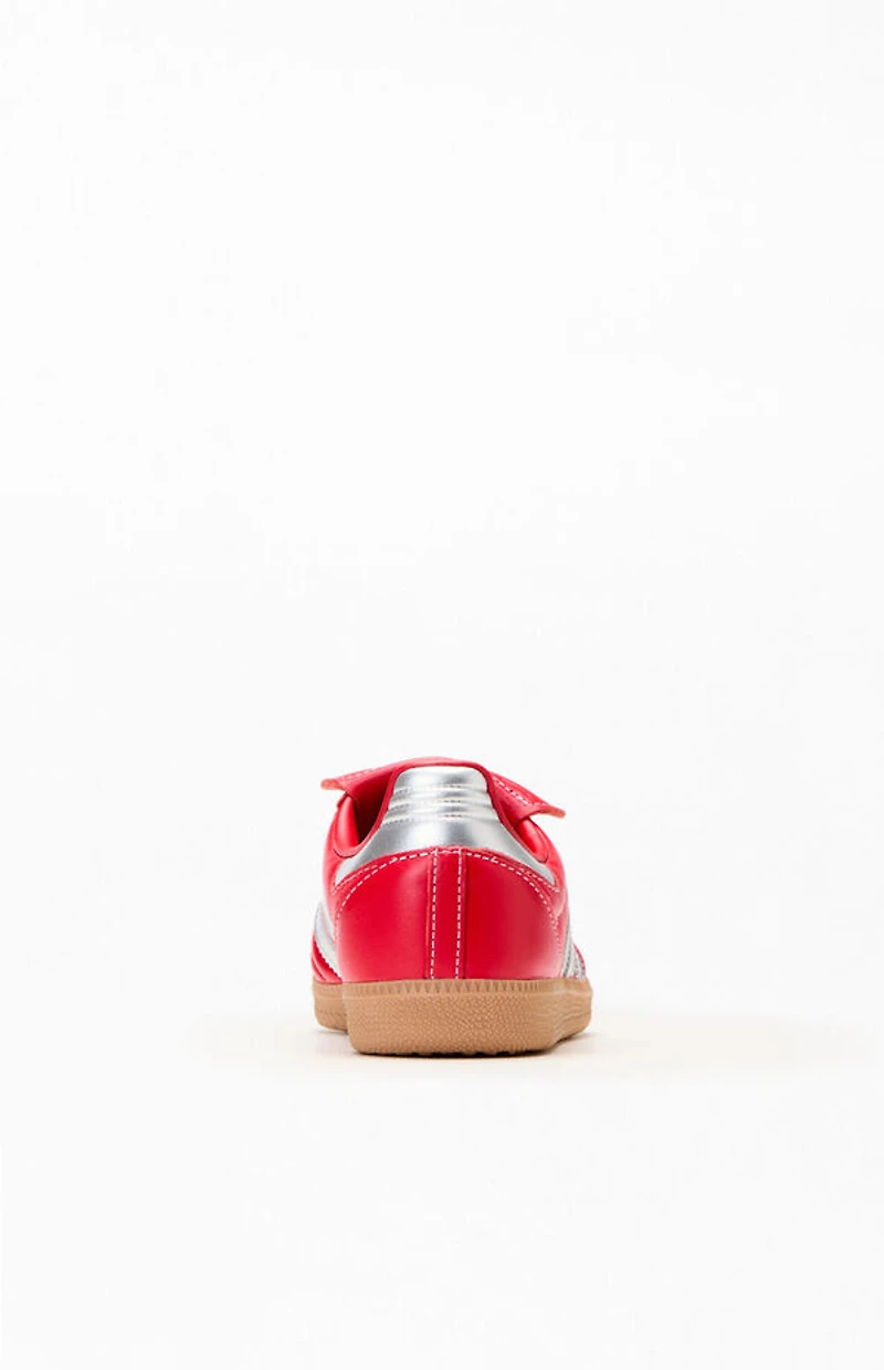 adidas Women's Red Samba Long Tongue Sneakers