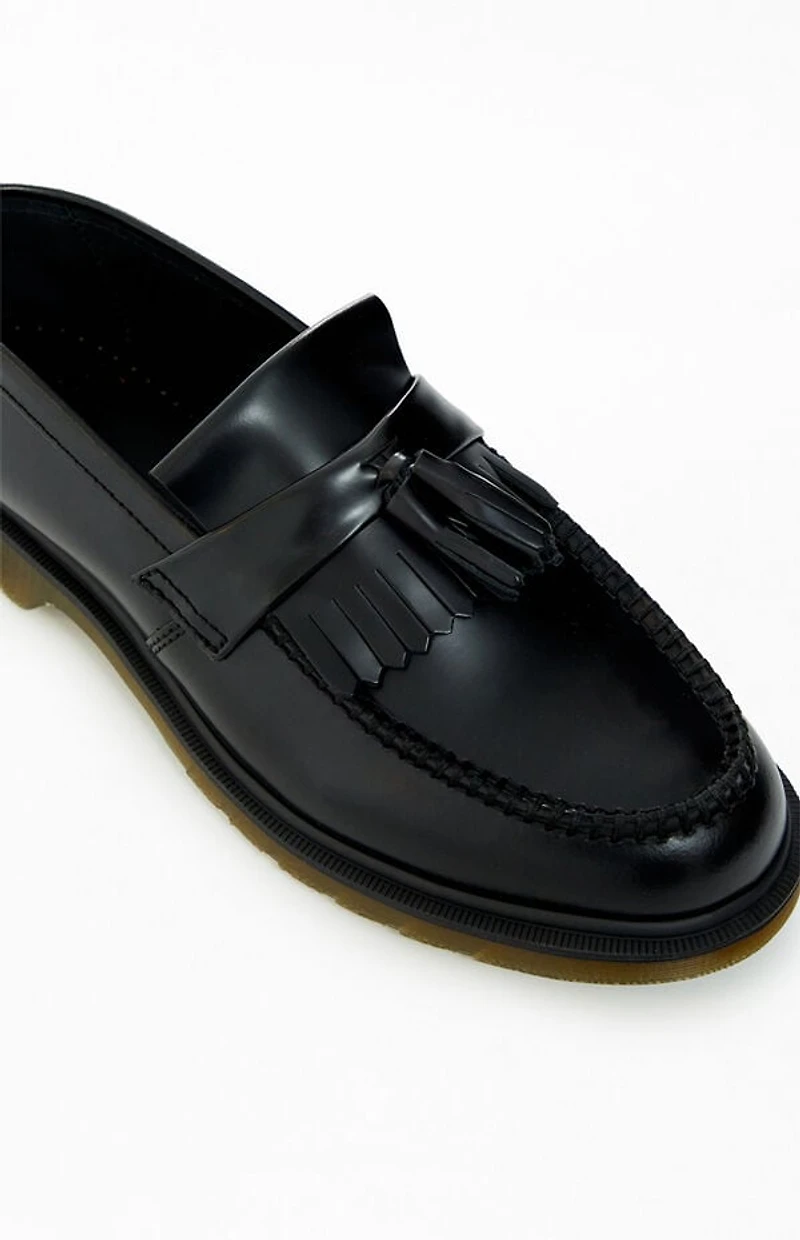 Dr Martens Black Adrian Polished Smooth Leather Tassel Loafers
