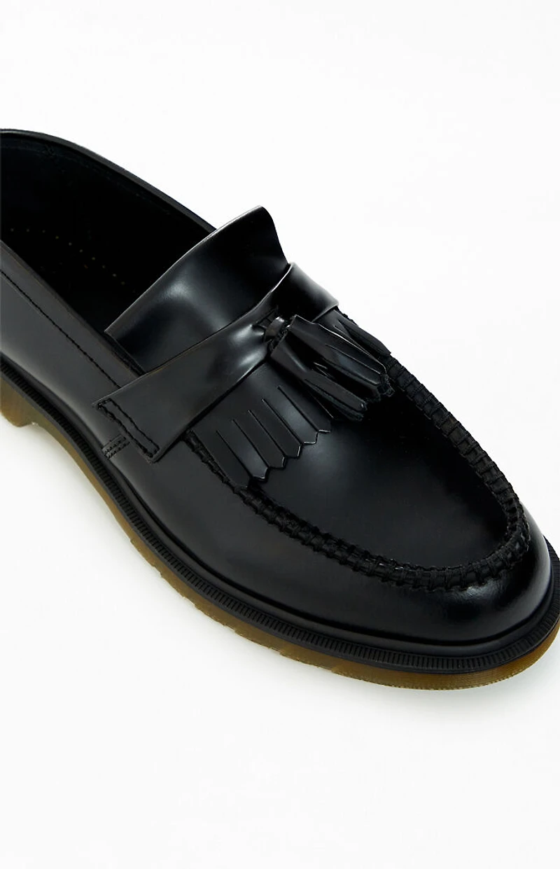 Dr Martens Black Adrian Polished Smooth Leather Tassel Loafers