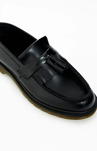 Dr Martens Black Adrian Polished Smooth Leather Tassel Loafers
