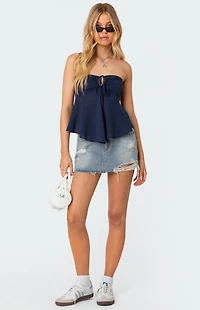 Edikted Tadria Drawstring Baby Doll Top