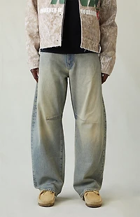 Pacsun Mason Baggy Barrel Jeans Medium Indigo Tinted
