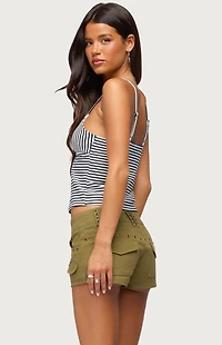 Edikted Emilea V Neck Striped Tank Top