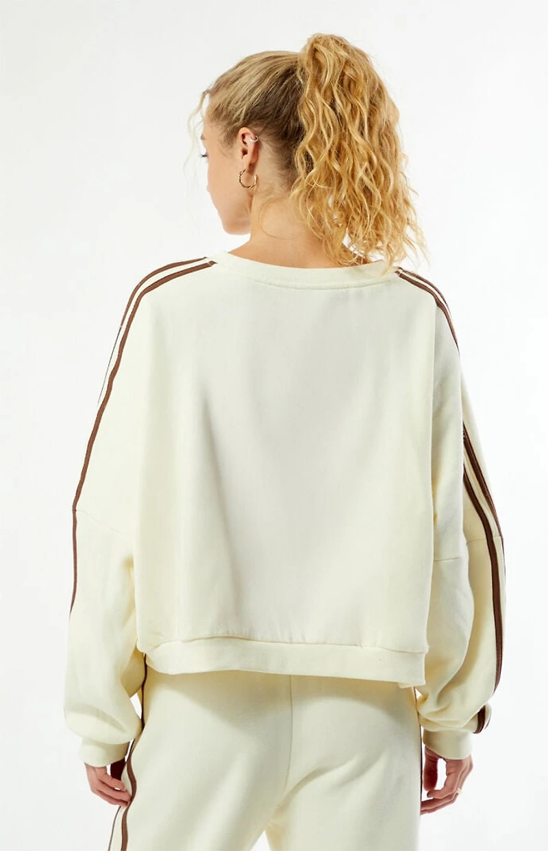 Rhythm Cream Contrast Crew Neck Sweatshirt