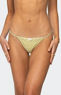 Edikted Anna Textured String Bikini Bottom