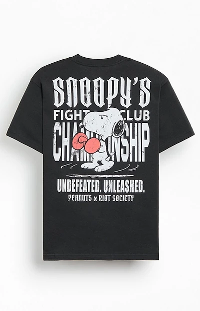 Riot Society Snoopy Fight Club Champion T-Shirt