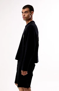 Pacsun Black Le Palais Quarter Zip Polo Sweater