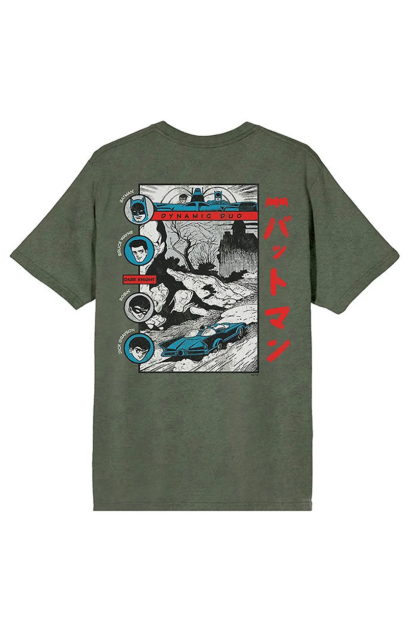 Batmanga Batman & Robin Batmobile T-Shirt