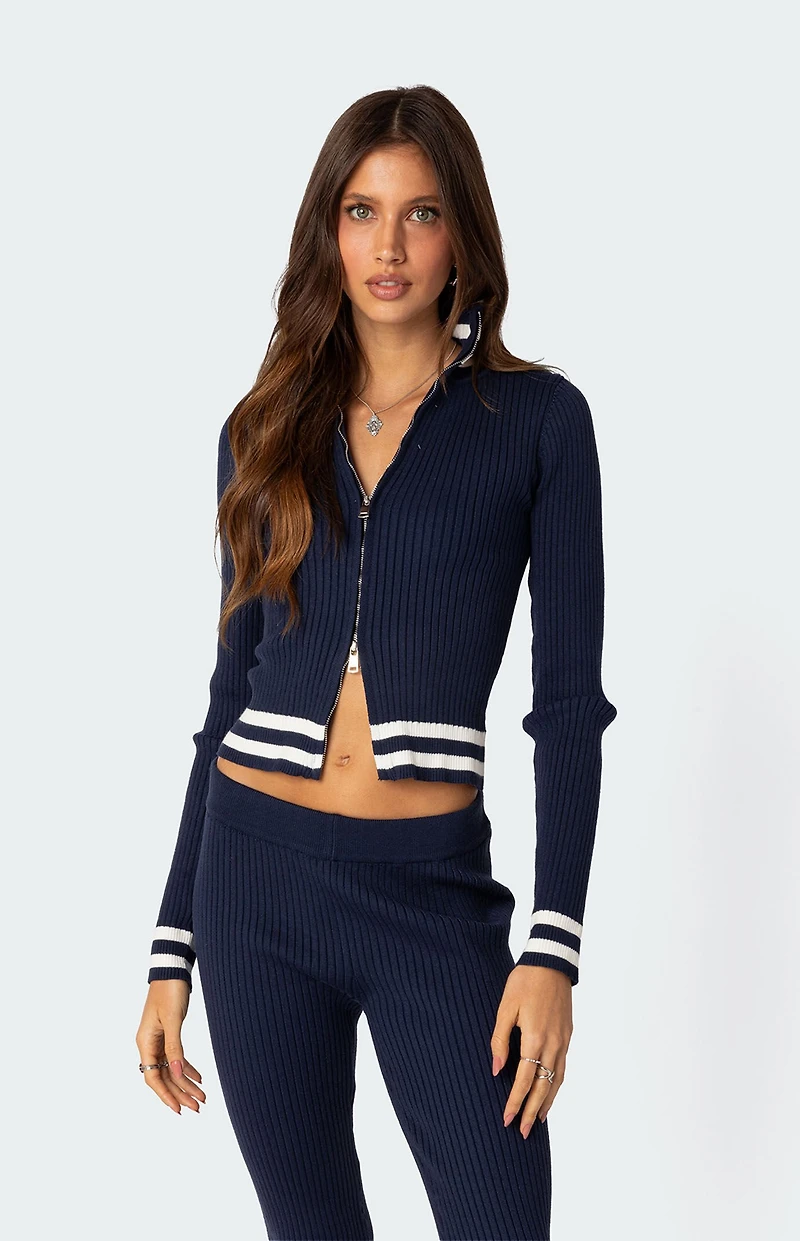 Edikted Pluto Ribbed Cardigan