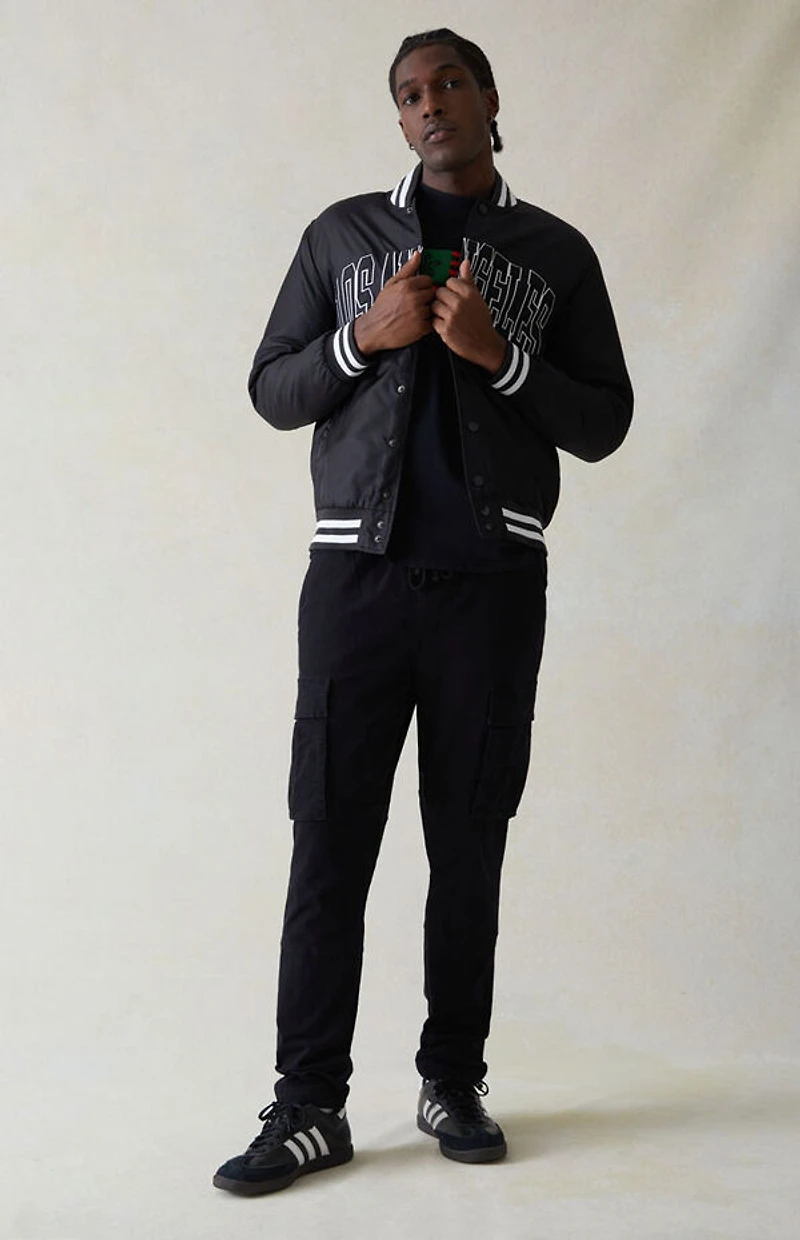 Pacsun Stretch Canvas Black Slim Cargo Pants