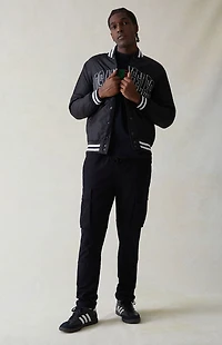 Pacsun Stretch Canvas Black Slim Cargo Pants