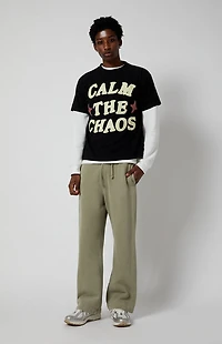 Pacsun Green Fleece Extreme Baggy Sweatpants