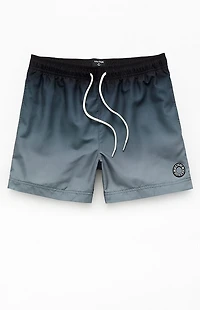 Pacsun Black Gradient Eco 4.5" Swim Trunks