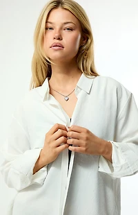 Your Favorite Naomi Long Sleeve Button Down Cover-Up Shirt