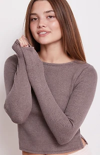 Est. PAC 1980 Waffle Knit Long Sleeve Top