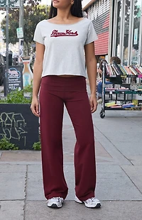 John Galt Burgundy Priscilla Flare Pants