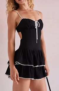 Beverly and Beck Halle Tie Front Mini Dress