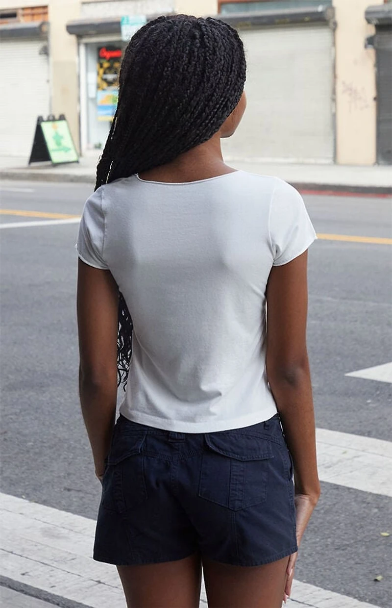 John Galt White Gina Cinched Top