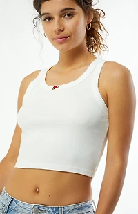 LA Hearts Verona Scalloped Stitch Tank Top