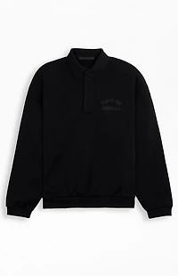Fear of God ESSENTIALS Black Fleece Polo Sweatshirt