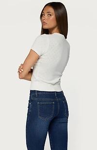 Edikted Kiyomi Knit Button Top