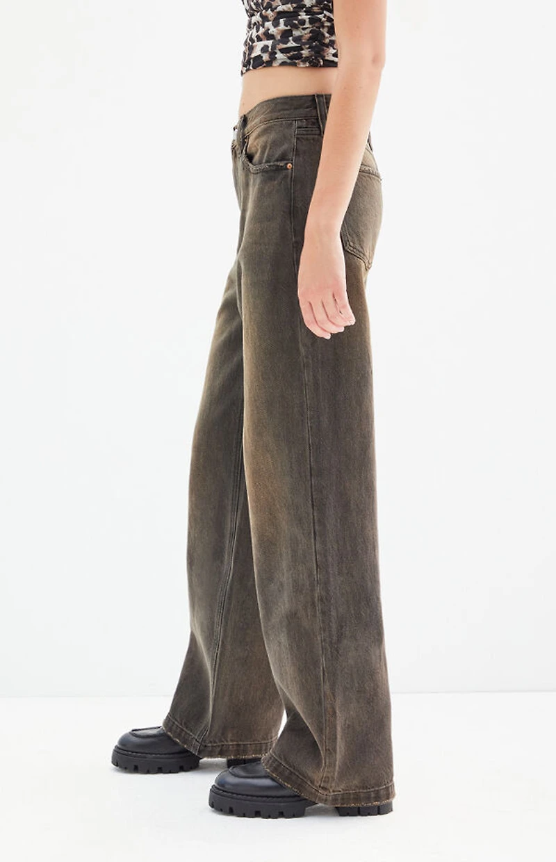Pacsun Cali Brown Tint Baggy Boyfriend Jeans