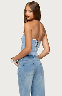 Edikted Zeffey Eyelet Corset Top