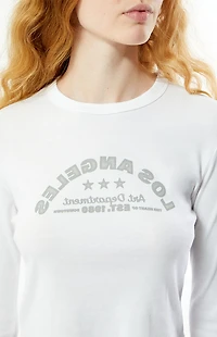 Your Favorite Los Angeles Art Dept. Long Sleeve Cropped T-Shirt