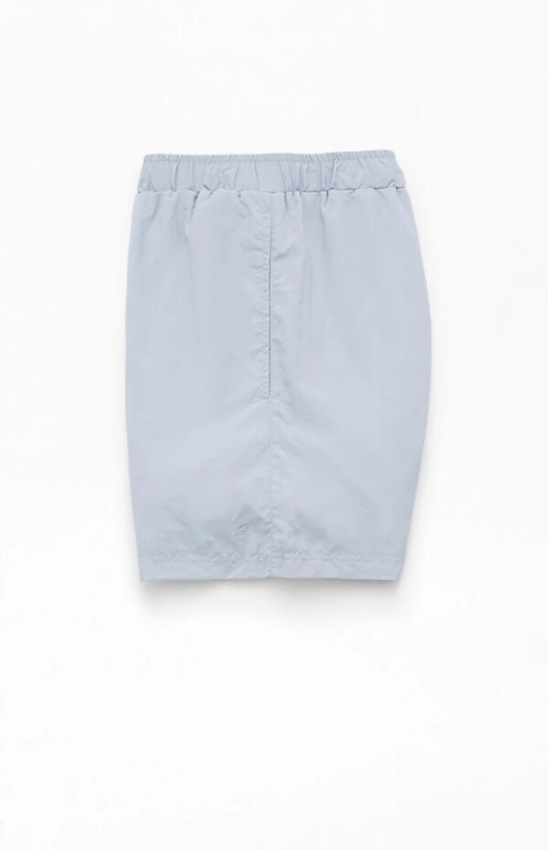Pacsun Gray Baggy 4.5" Swim Trunks