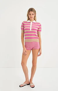 Miaou Cape Cod Striped Lou Polo Shirt