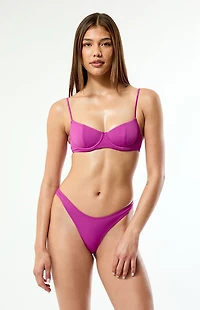 Pacsun Purple Madison Underwire Bralette Bikini Top