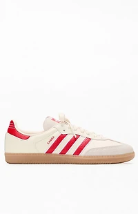 adidas White & Red Samba OG Shoes