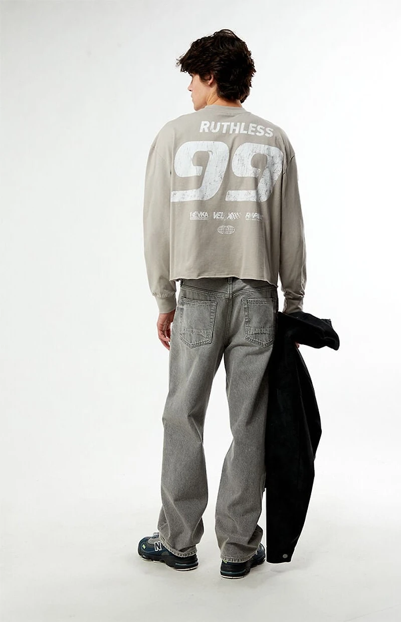 Pacsun Ruthless Cropped Long Sleeve T-Shirt
