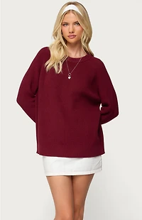 Edikted Lavonne Oversized Knit Raglan Sweater