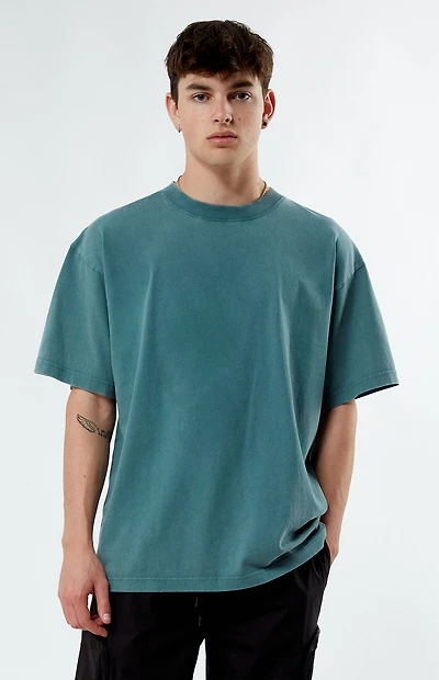 Pacsun Green Premium Solid Vintage Wash Oversized T-Shirt
